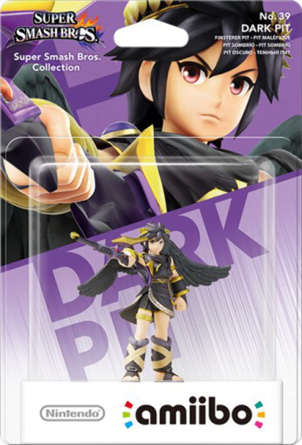 Nintendo - Amiibo Dark Pit Smash Bros, Figura Coleccionable Interactiva para Videojuegos Nintendo - Amiibo Dark Pit Smash Bros, Figura Coleccionable Interactiva para Videojuegos